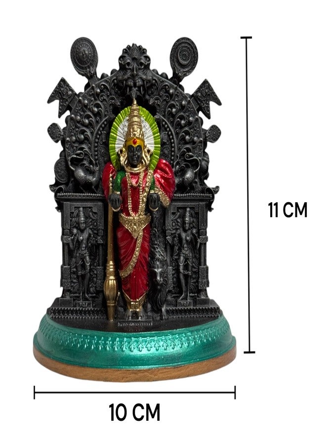 KariGhar, Kolhapur Mahalaxmi in Navari Saree Murti for Study Table Car Dashboard, Home, Puja Ghar, Gifting (Saree Colour May Vary) Inch Multi Color - Image 4